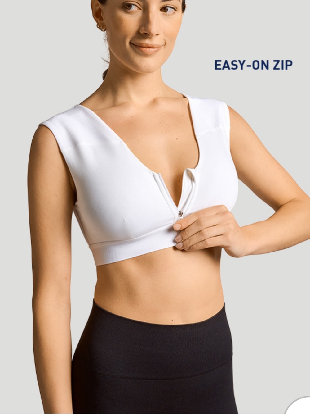Tommie Copper Zip Up Shoulder Support Bra